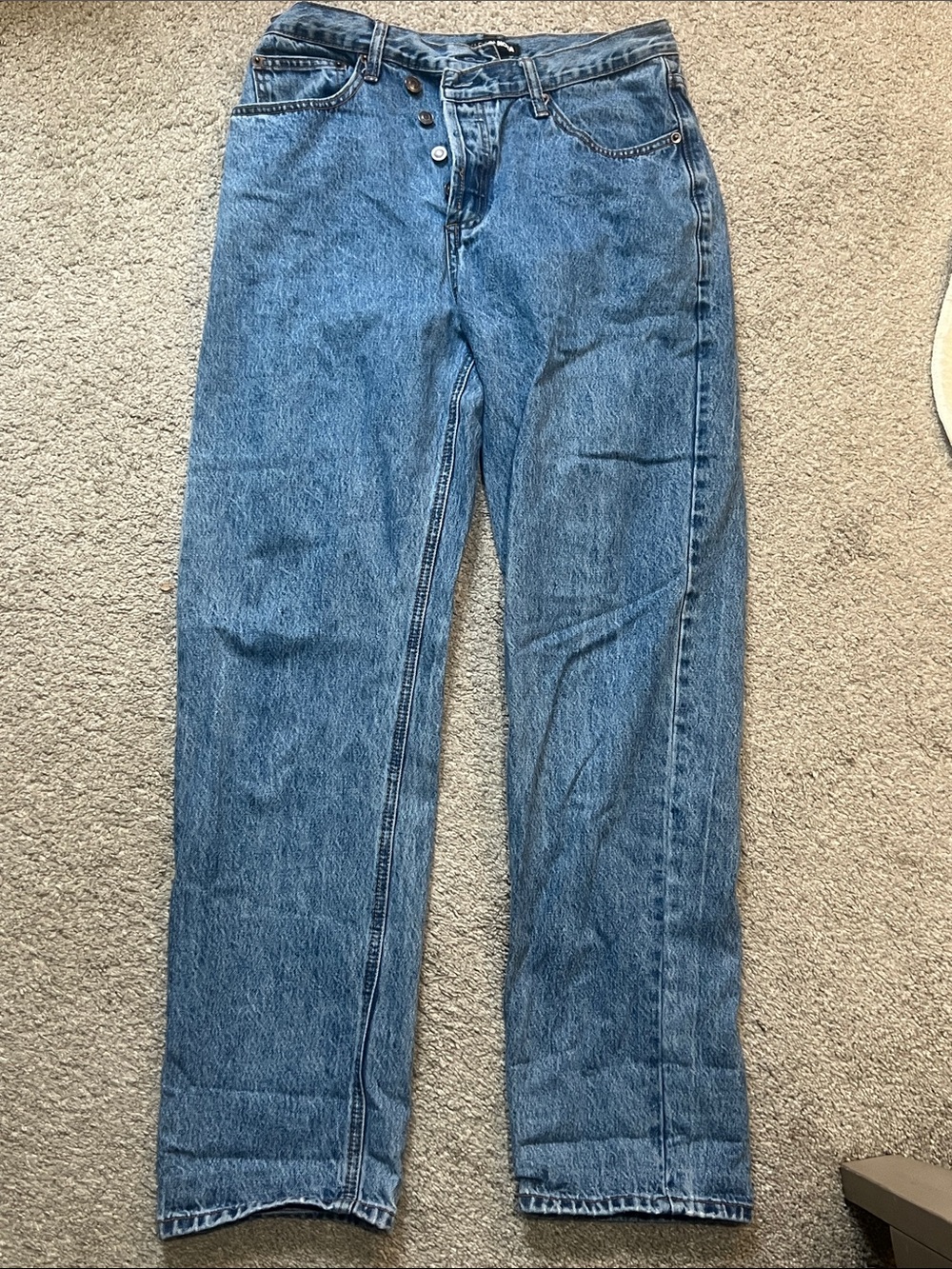 Fashion Nova Boyfriend Blue Straight-Leg Jeans